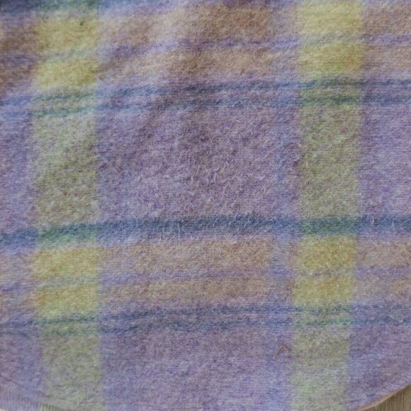 ARITZIA WILFRED THE GANNA shirt jacket purple plaid wool pockets M preppy fall - Picture 7 of 10